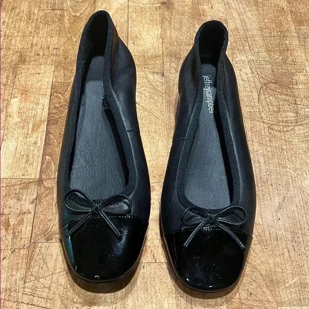 Jeffrey Campbell Black Ballet Flats